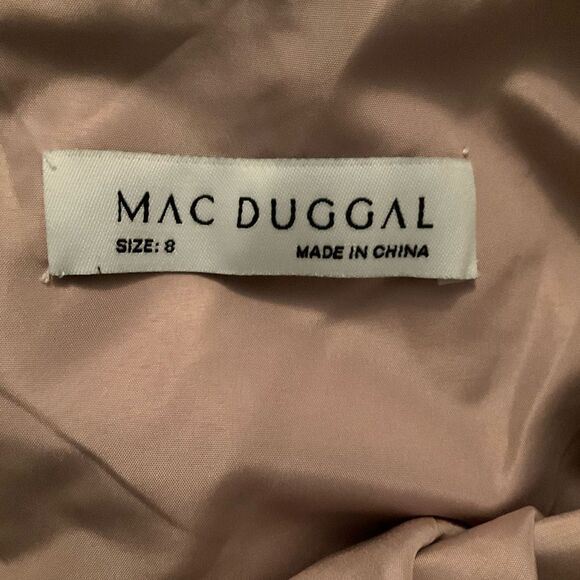 MAC DUGGAL  50665 Womens Embroidered High Neck Cap Sleeve A Line Gown - Picture 15 of 15